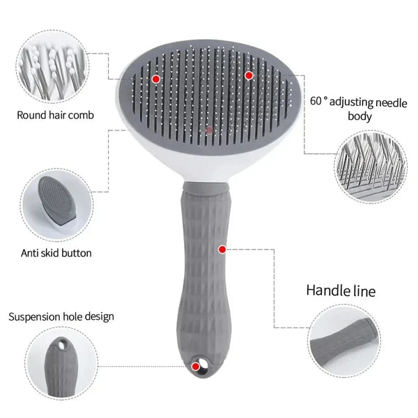 Easy Clean Pet Grooming Brush